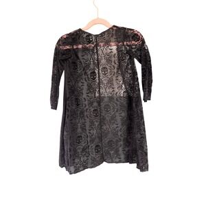 6-12 months Girls Skull Lace‎ Cover Up Duster Girls Halloween Costume